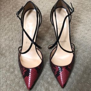 Christian Louboutin snakeskin pumps